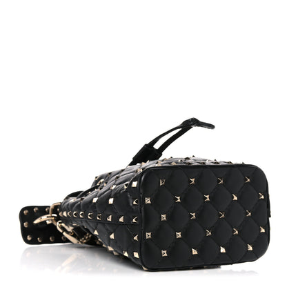 Valentino Garavani Nappa Mini Rockstud Spike Bucket Bag Black 4 of 10