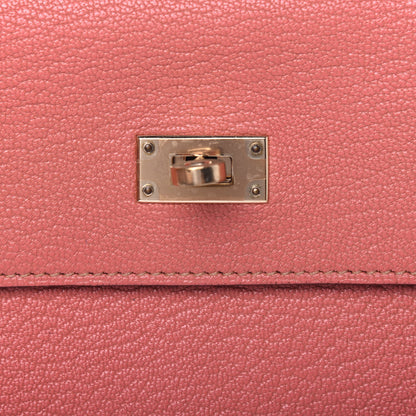 Hermes Chevre Mysore Kelly Longue Wallet Rose The 17 of 19
