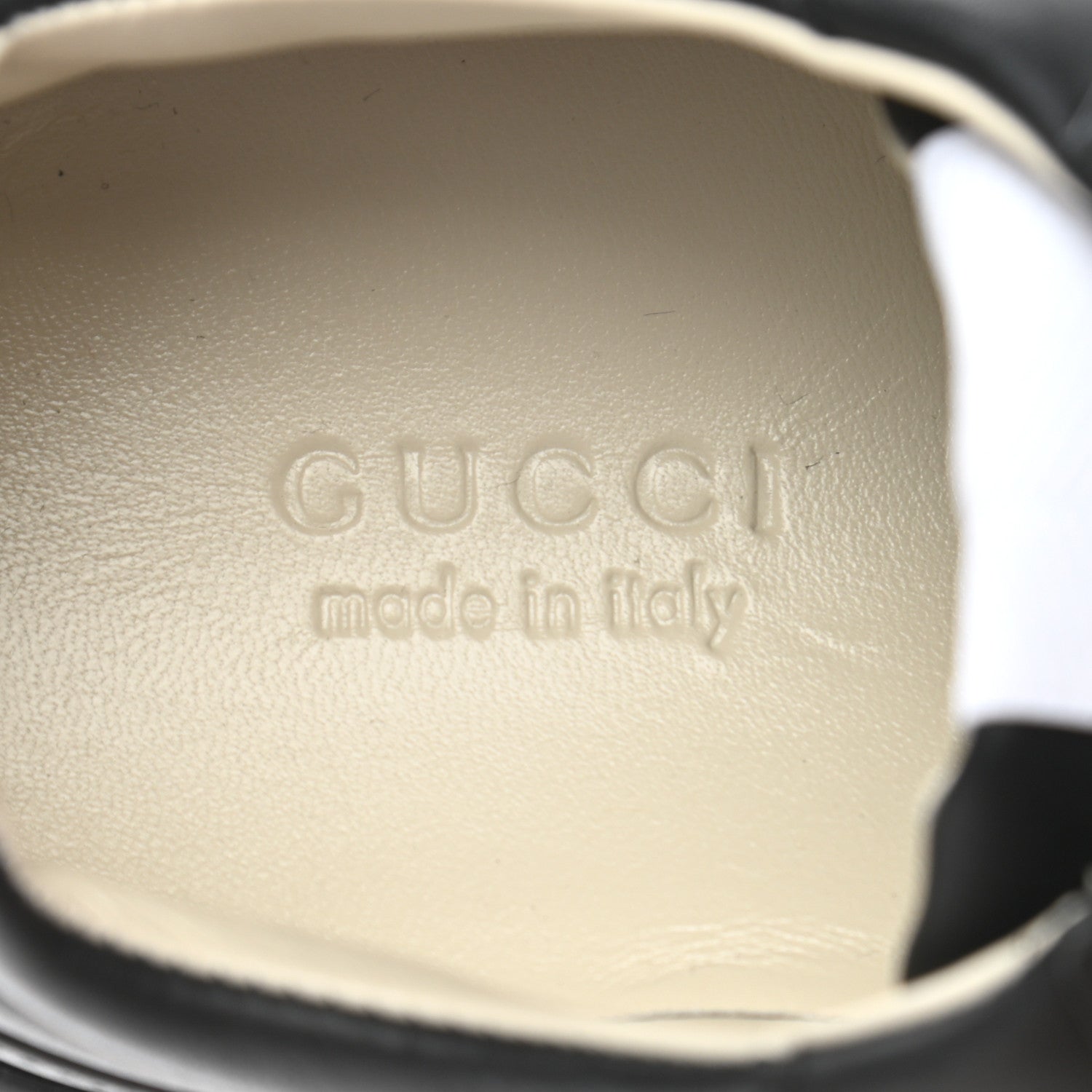 Gucci Calfskin Iridescent Logo Womens Rhyton Sneakers 35 Black 7 of 9