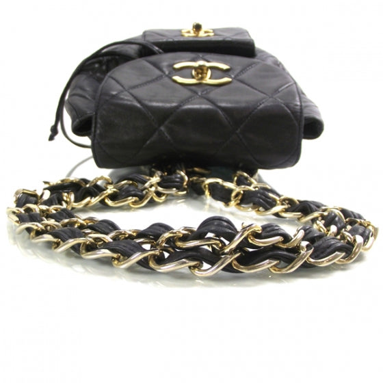 Chanel Lambskin Quilted Backpack Black 5 of 11