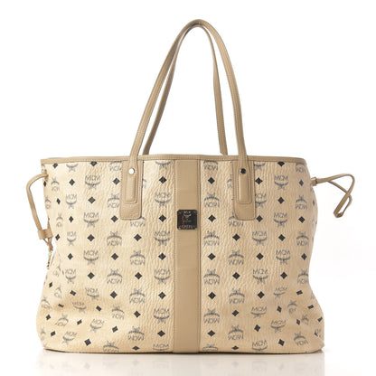 MCM Visetos Large Liz Reversible Shopper Tote Beige 1 of 14