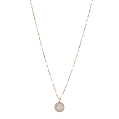 Bulgari 18K Rose Gold Diamond Black Onyx Mother of Pearl BVLGARI BVLGARI Pendant Necklace 1 of 5
