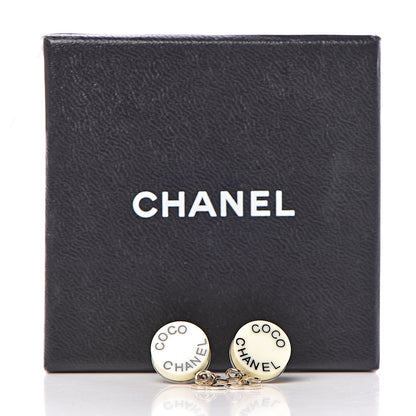 Chanel Resin Coco CC Drop Earrings Gold 6 of 6