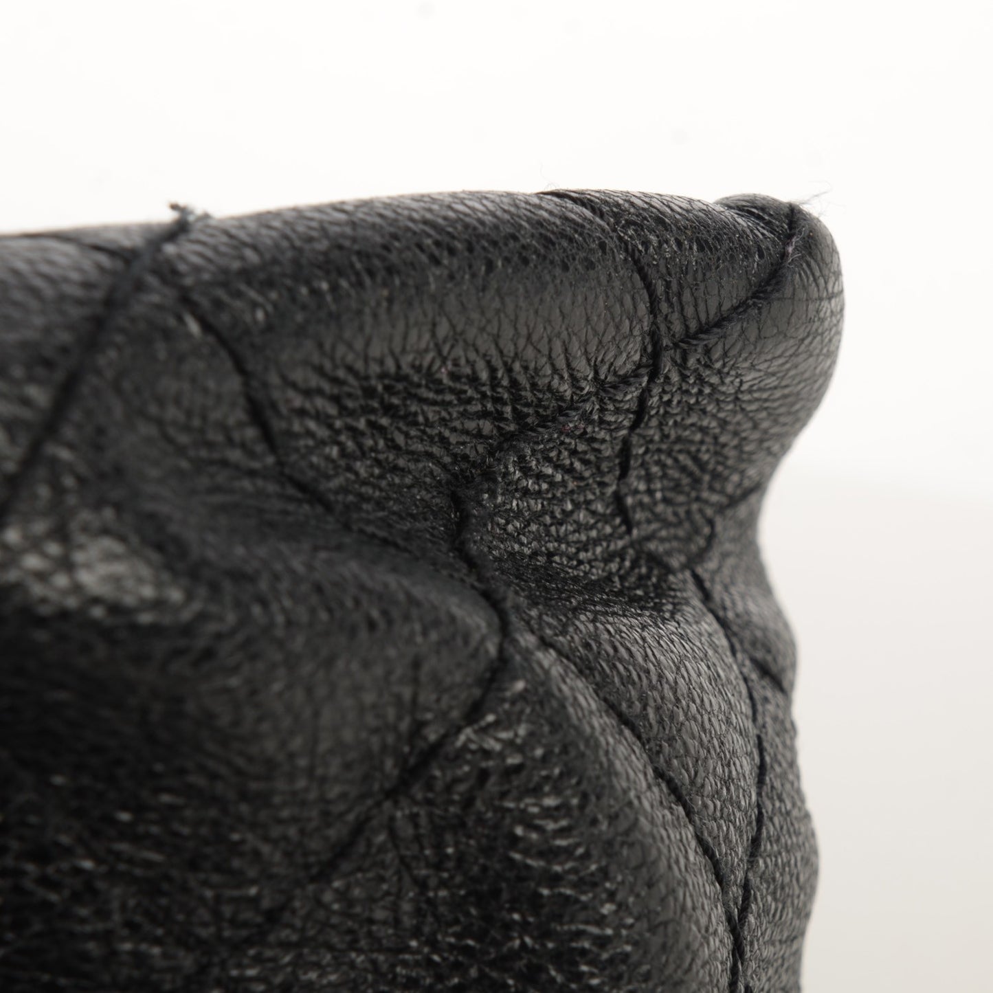Glazed Calfskin On The Road Drawstring Tote Black