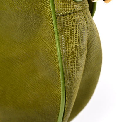 Christian Dior CHRISTIAN DIOR Lizard Saddle Bag Green 17 of 17