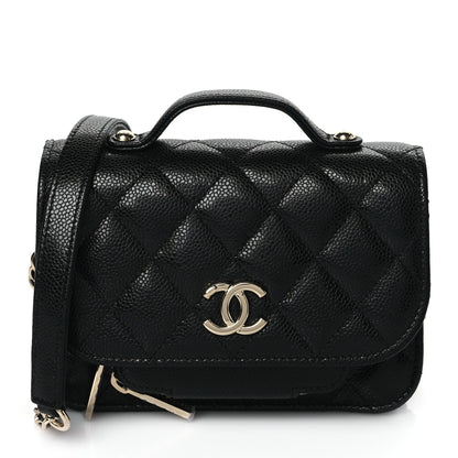 Chanel Caviar Quilted Business Affinity Clutch With Chain Black 1 of 9