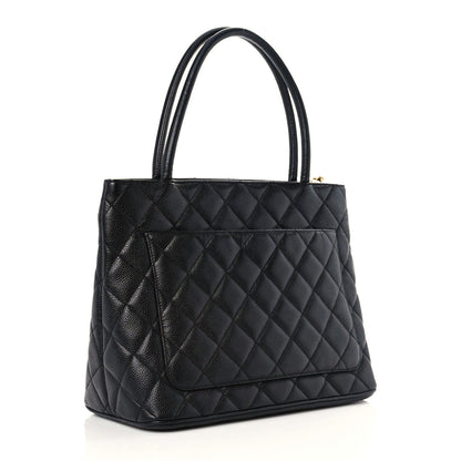Chanel Caviar Quilted Medallion Tote Black 3 of 12