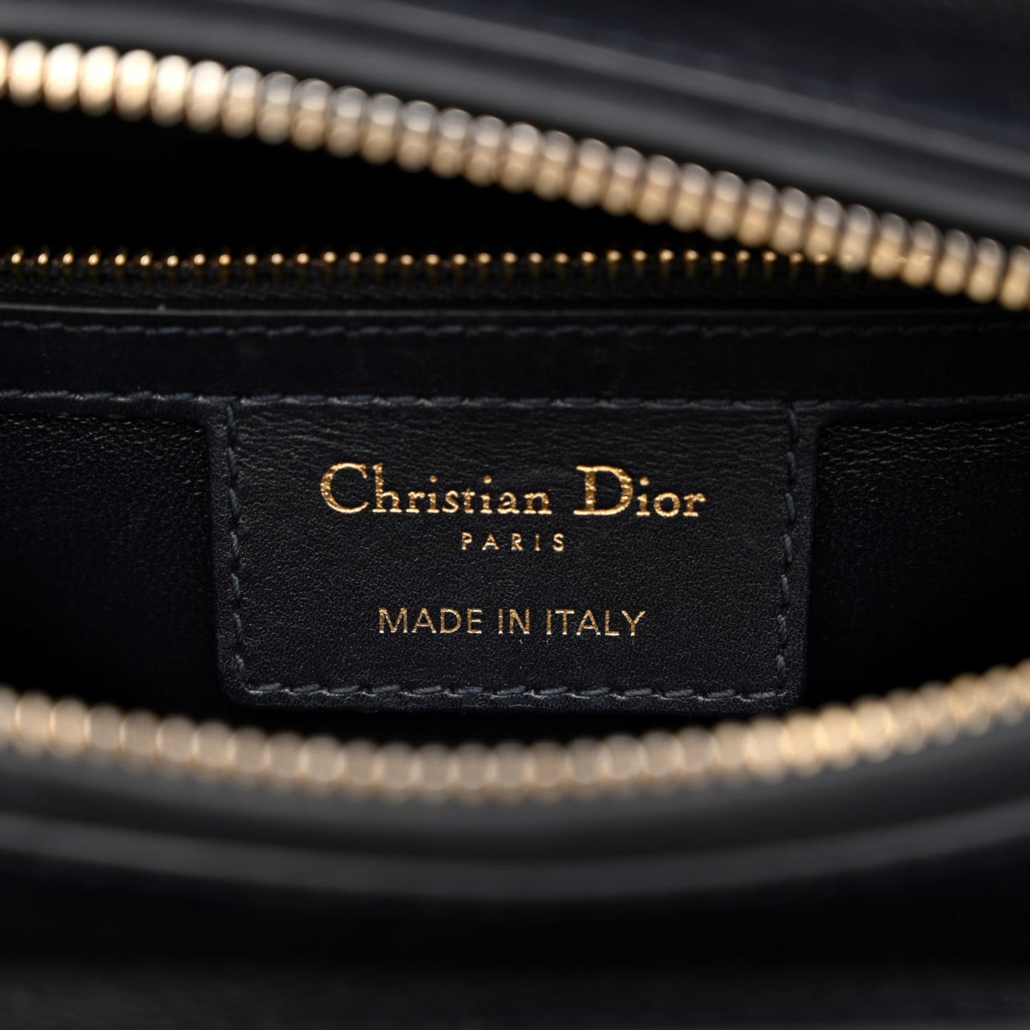 Calfskin Pockets Medium Lady Dior Blue