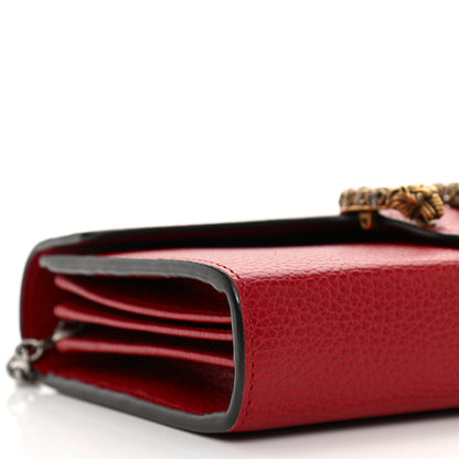 Gucci Calfskin Mini Dionysus Chain Wallet Hibiscus Red 9 of 10