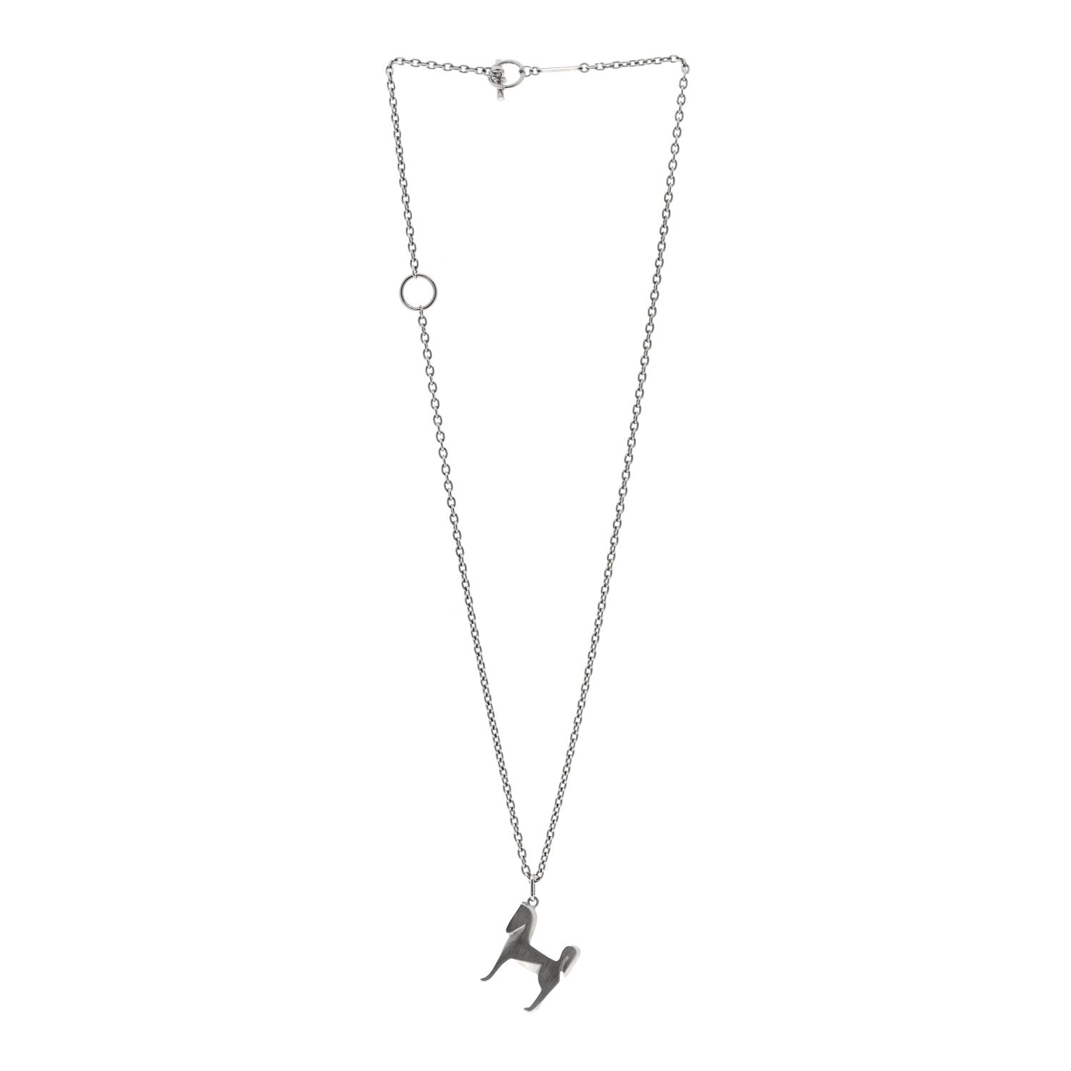 Hermes Palladium Panache Pendant Necklace 3 of 6