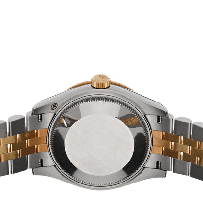 Rolex Stainless Steel 18K Yellow Gold Diamond 31mm Oyster Perpetual Datejust Watch Chocolate 278343RBR 4 of 5