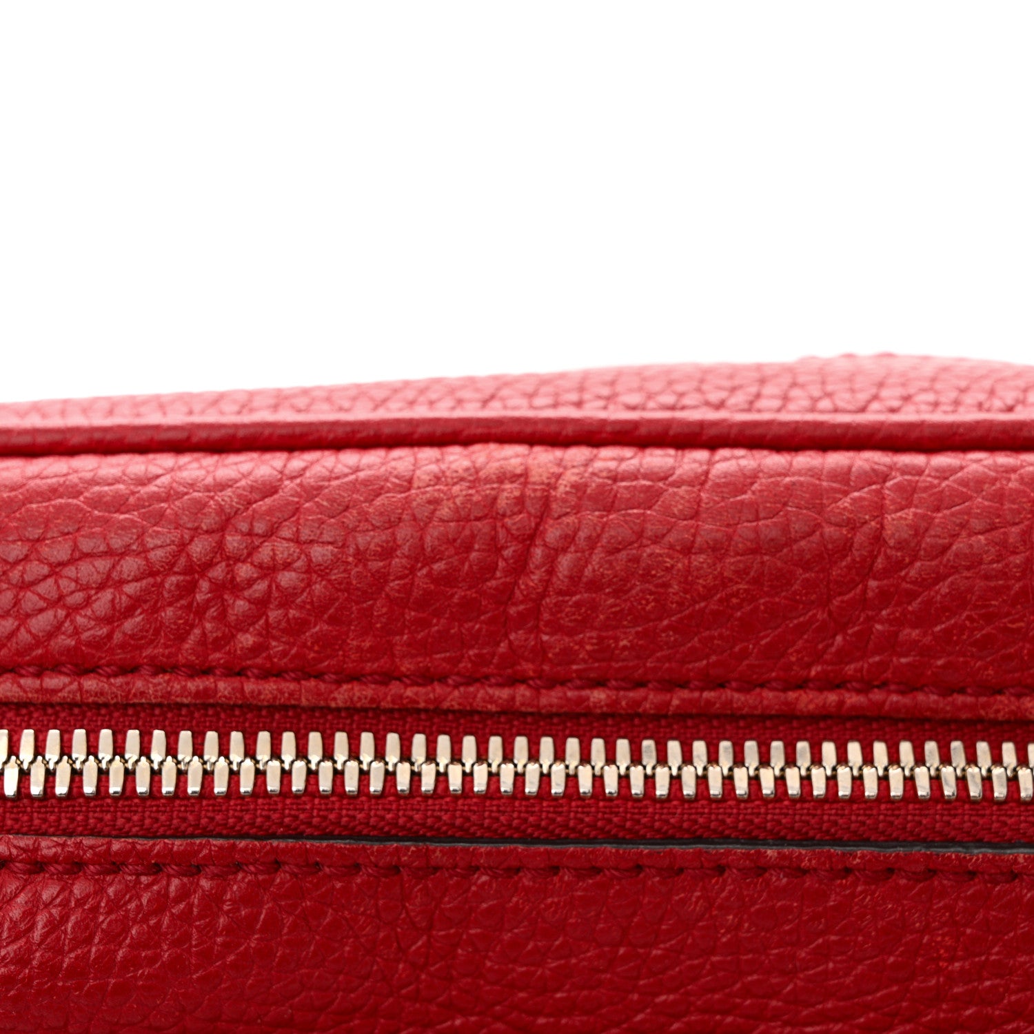Gucci Pebbled Calfskin Small Soho Disco Bag Vibrant Red 15 of 21