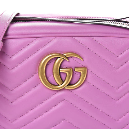Gucci Calfskin Matelasse Small GG Marmont Chain Shoulder Bag Candy Mousse 10 of 12