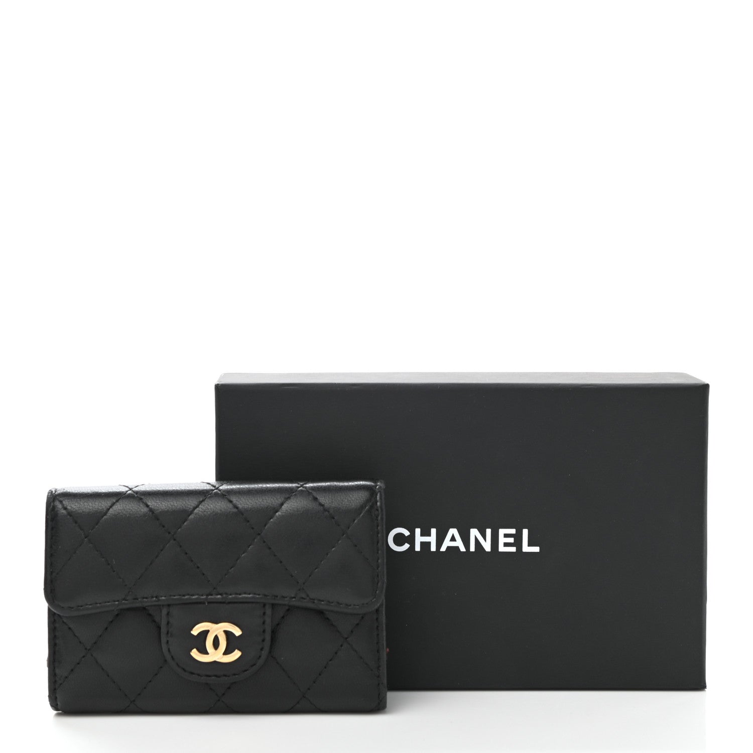 Chanel Lambskin Quilted 4 Key Holder Black 11 of 11