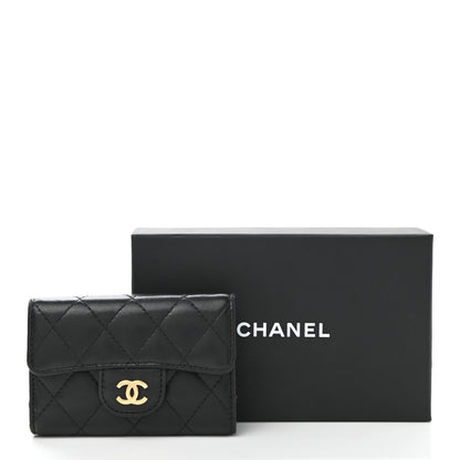 Chanel Lambskin Quilted 4 Key Holder Black 11 of 11