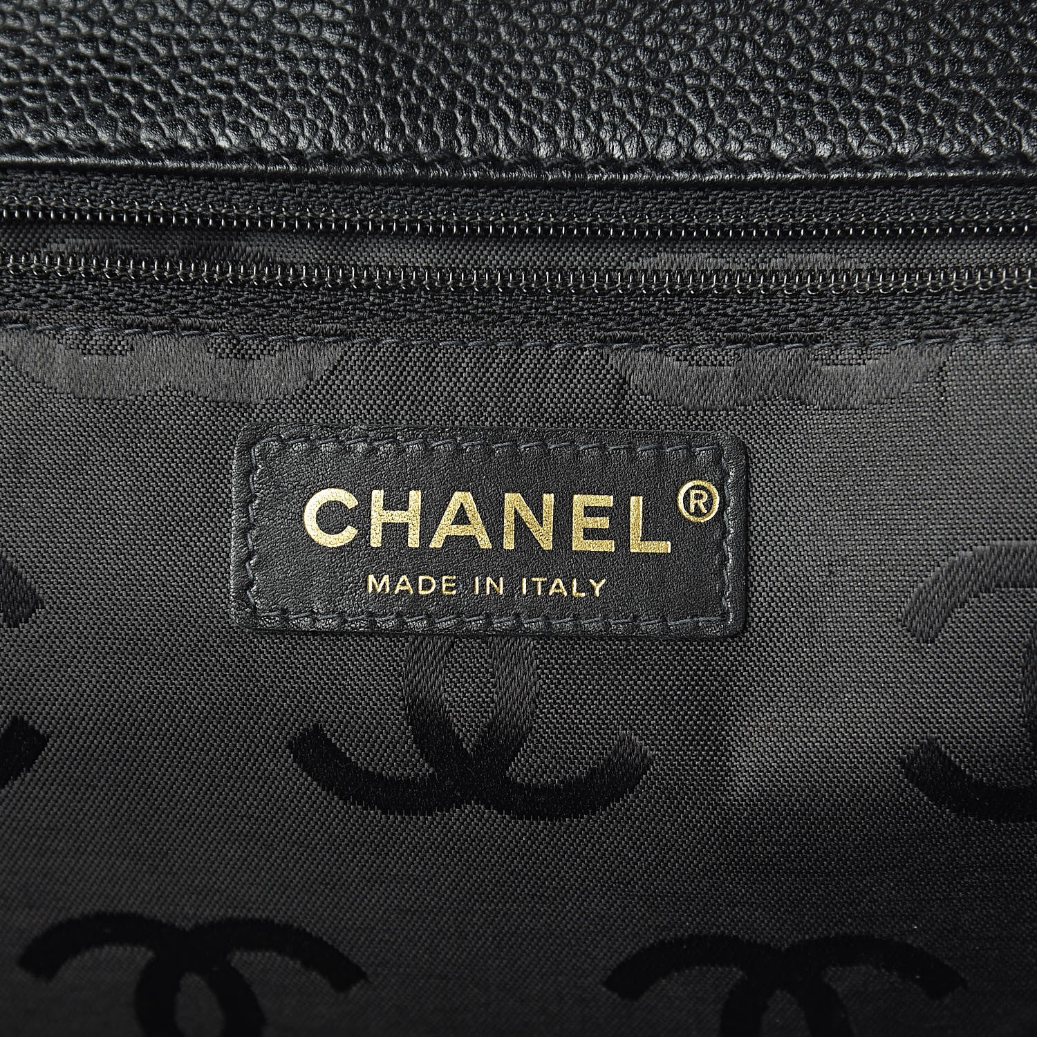 Chanel Caviar CC Stitched Flap Shoulder Bag Black 6 of 11