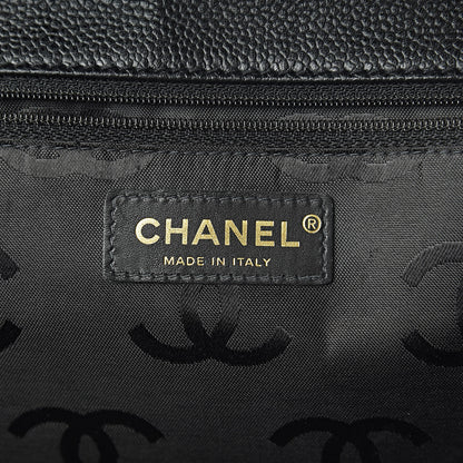 Chanel Caviar CC Stitched Flap Shoulder Bag Black 6 of 11