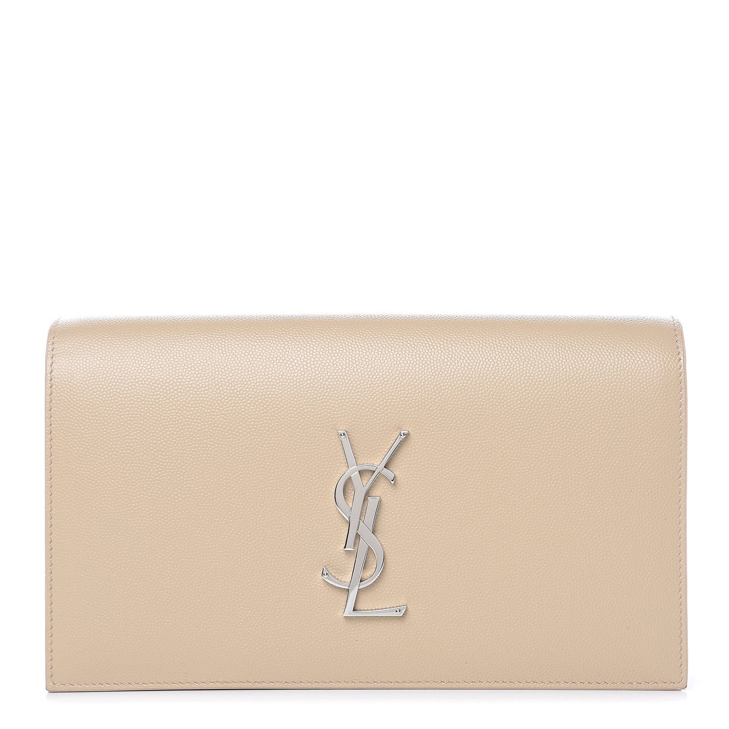 Grain De Poudre Classic Kate Monogram Clutch Nude Powder