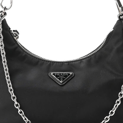 Prada Nylon Re-Edition 2005 Shoulder Bag Black 7 of 10
