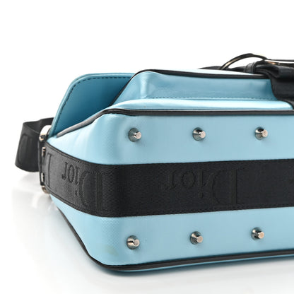Christian Dior Coated Canvas Crystal Hardcore Bag Light Blue 9 of 10