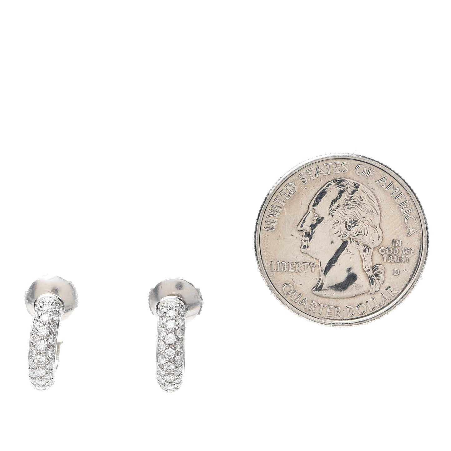 Platinum Diamond Etincelle De Cartier Hoop Earrings