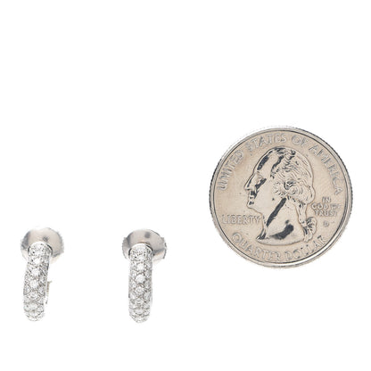 Cartier Platinum Diamond Etincelle De Cartier Hoop Earrings 2 of 5