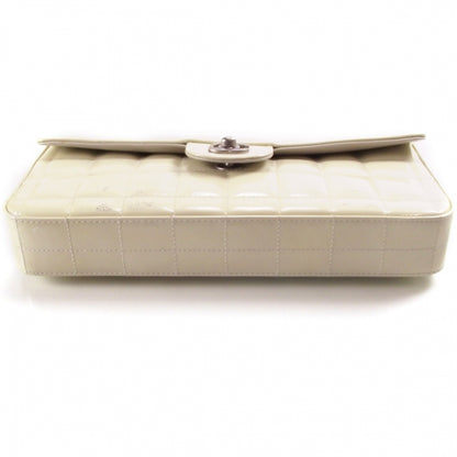 Chanel Patent Cube Classic E/W Medium Flap White 4 of 12