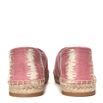 Christian Dior Cotton D-Stripes Embroidered Granville 15mm Espadrilles 38.5 Deep Nude 8 of 10