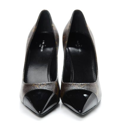 Louis Vuitton Monogram Cherie Pumps 36.5 Black 2 of 8