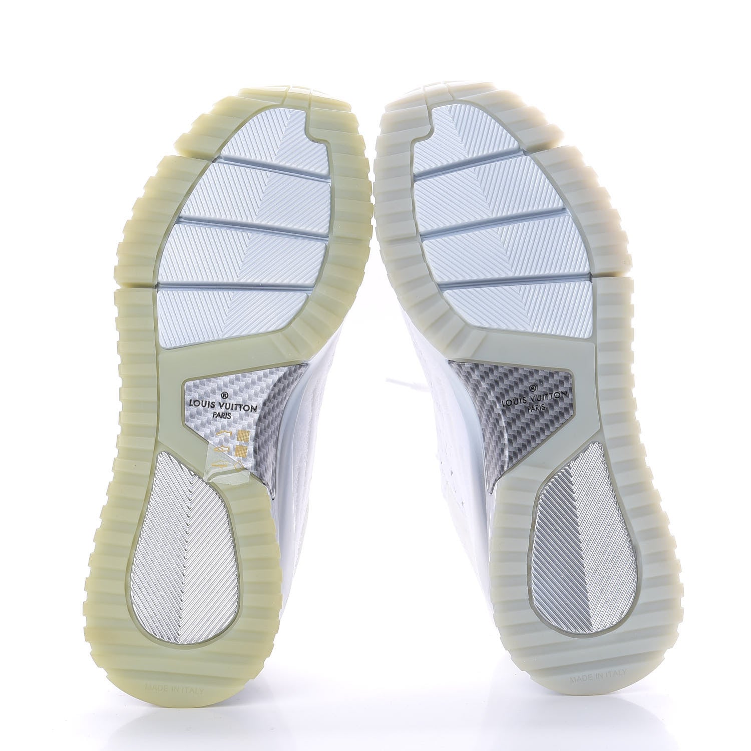 Louis Vuitton Technical Knit Mens V.N.R Sneakers 9 White Silver 6 of 8