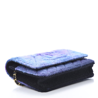 Chanel Tweed Quilted CC Wallet On Chain WOC Purple 3 of 13