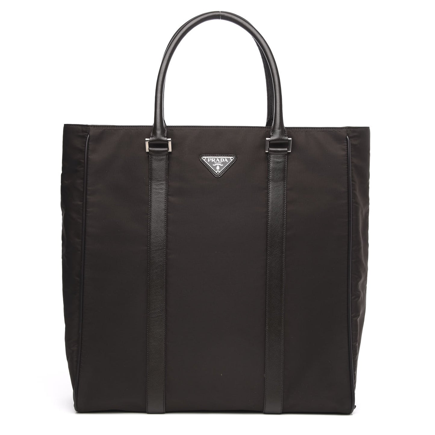 Tessuto Nylon Saffiano Tote Brown