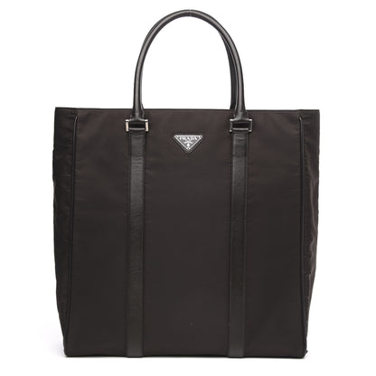 Prada Tessuto Nylon Saffiano Tote Brown 1 of 13