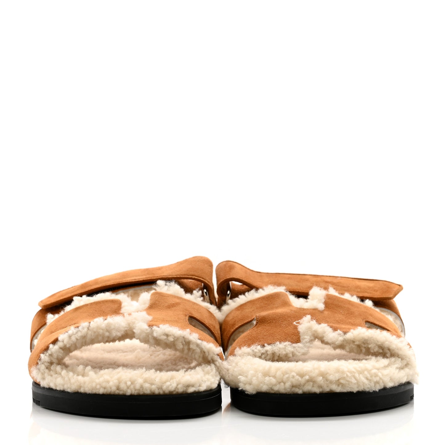 Suede Goatskin Woolskin Womens Chypre Sandals 41 Naturel Ecru