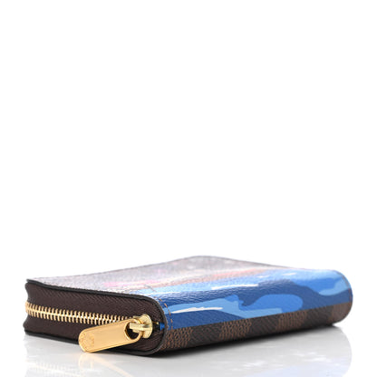 Louis Vuitton Damier Ebene 2019 Christmas Animation Zippy Coin Purse Blue 4 of 7