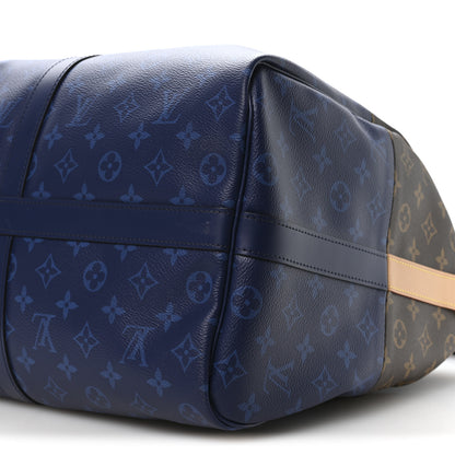 Louis Vuitton Monogram Split Keepall Bandouliere 50 Pacific Blue 9 of 9