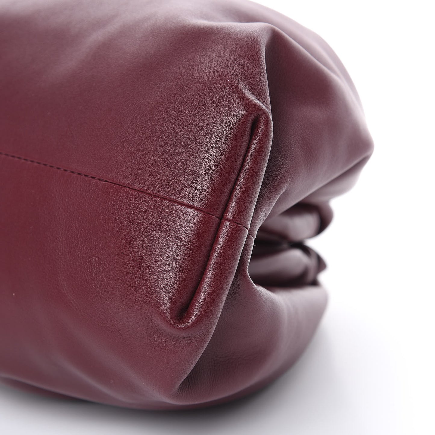 Smooth Butter Calf The Pouch Oversized Clutch Bordeaux