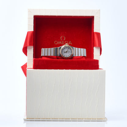 Omega Stainless Steel 18K Yellow Gold Diamond Bezel Mother of Pearl 22mm Constellation Quartz Watch 1267.75.00 7 of 7