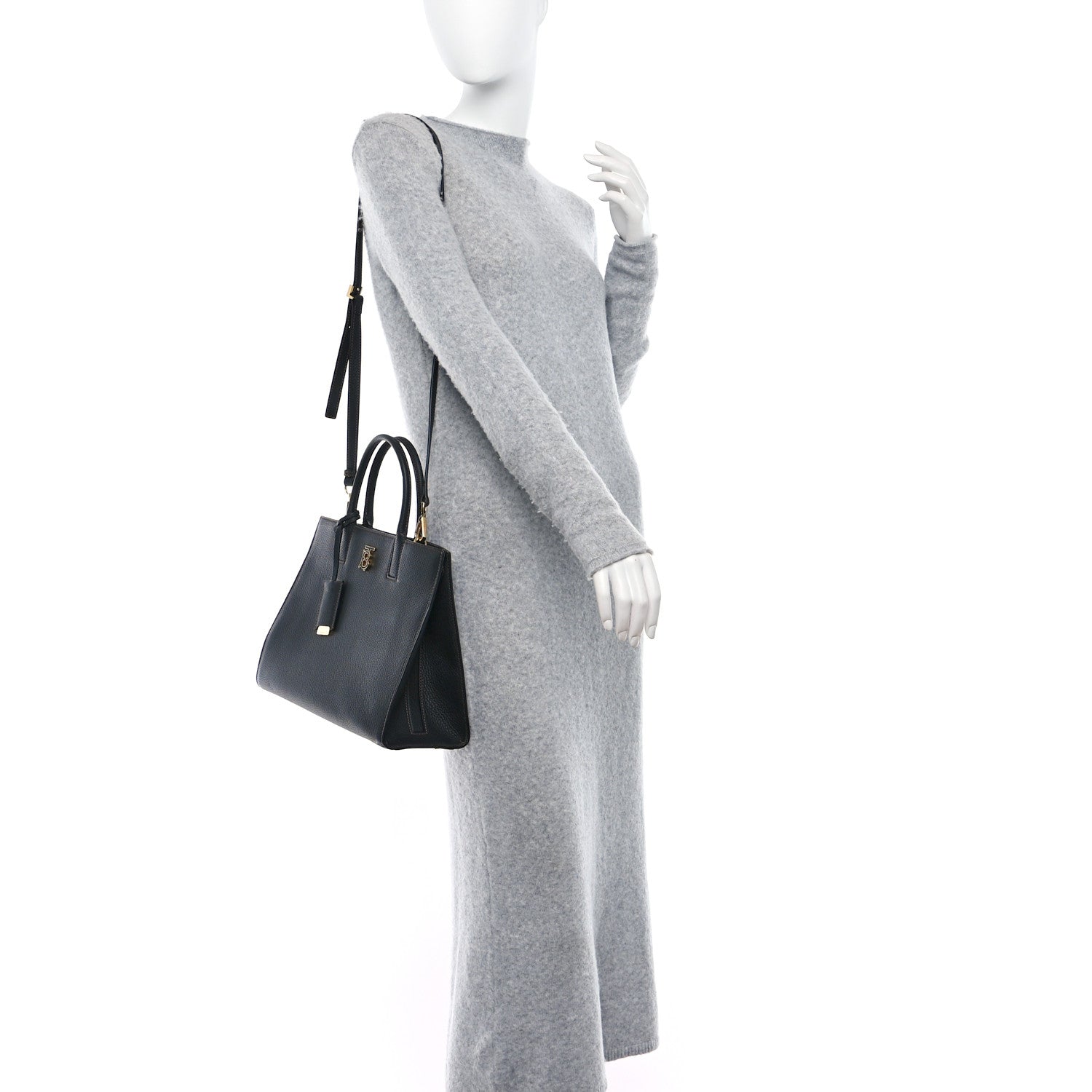 Burberry Grained Calfskin Small Frances Tote Black 2 of 8
