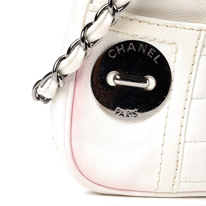 Chanel Caviar Square Quilted Shoulder Bag White 10 of 12