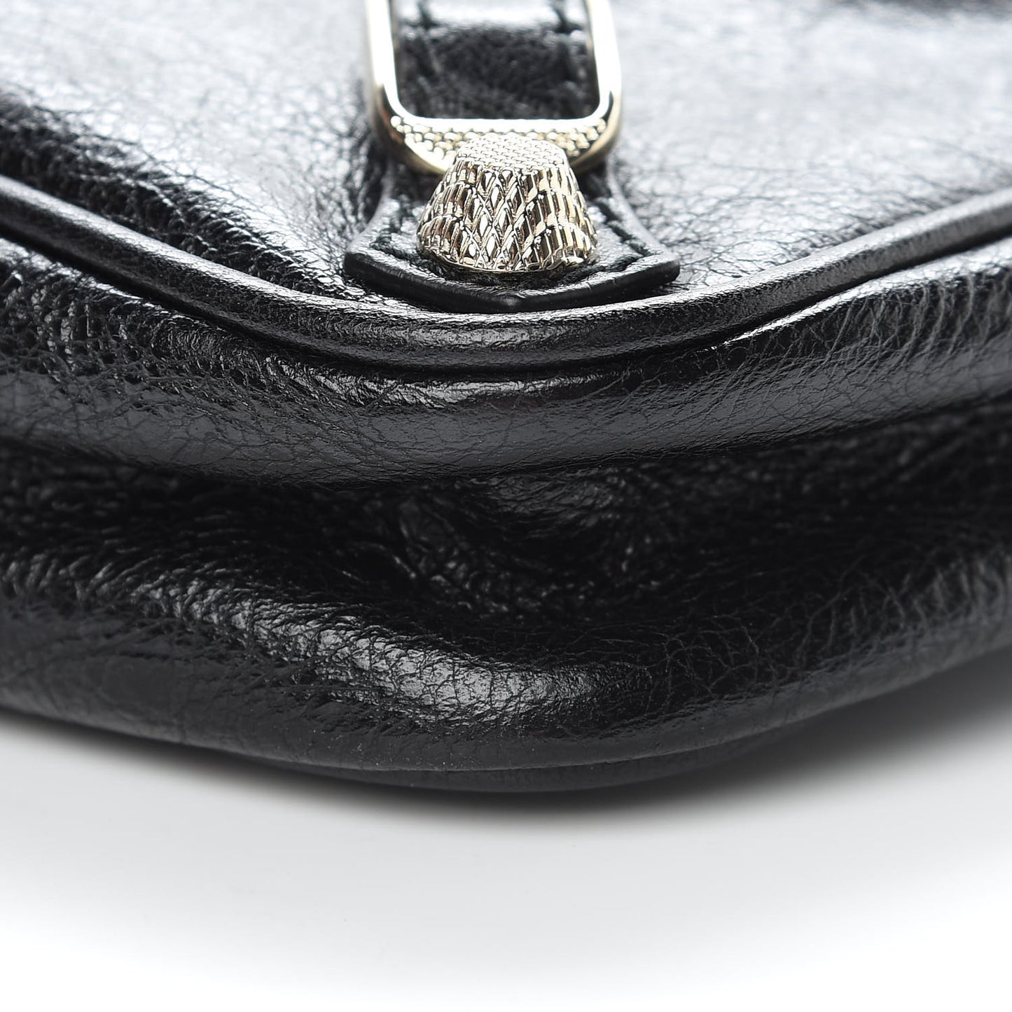 Agneau Giant 12 Gold Hardware Hip Black