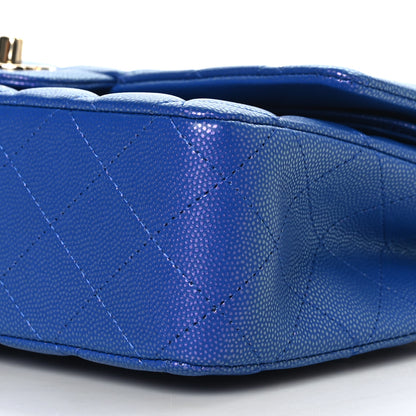 Chanel Iridescent Caviar Quilted Medium Double Flap Blue 8 of 8