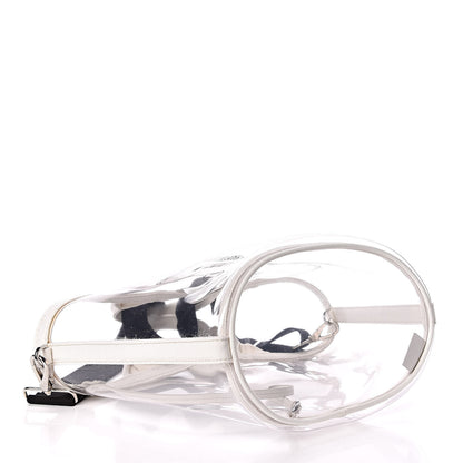 Prada Plexiglass Canapa Small Shopper Tote White 6 of 11