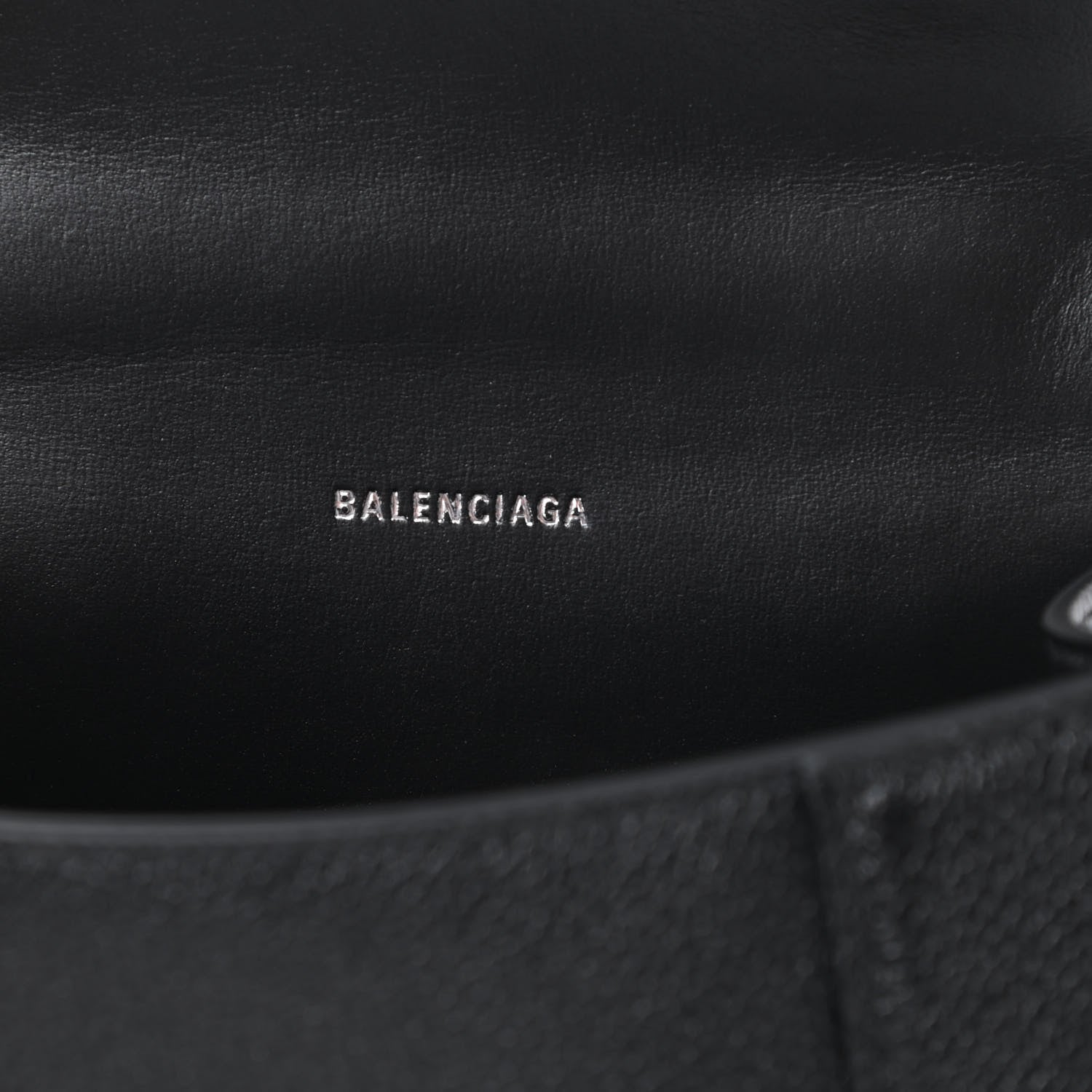 Balenciaga Grained Calfskin Hourglass Top Handle Bag XS Black 6 of 12