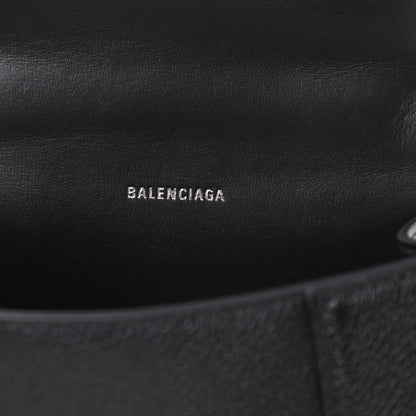 Balenciaga Grained Calfskin Hourglass Top Handle Bag XS Black 6 of 12