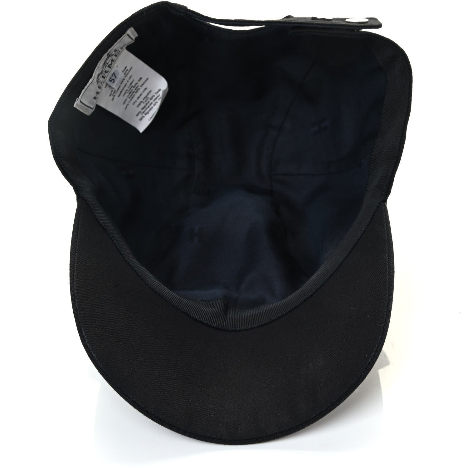 Hermes Cotton Serena Cap 57 Black 11 of 11