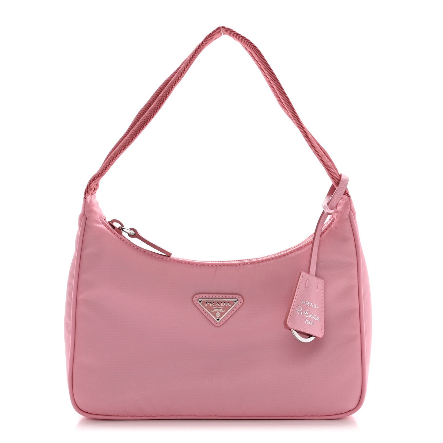 Tessuto Nylon Saffiano Mini Re-Edition 2000 Bag Rosa