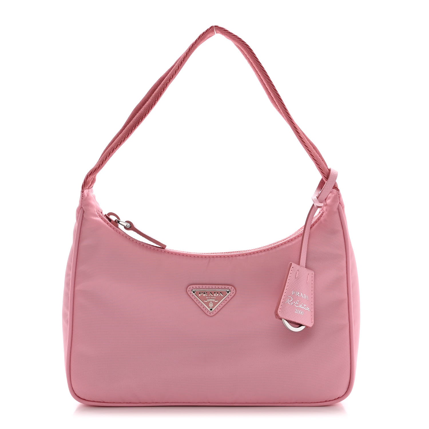 Prada Tessuto Nylon Saffiano Mini Re-Edition 2000 Bag Rosa 1 of 11