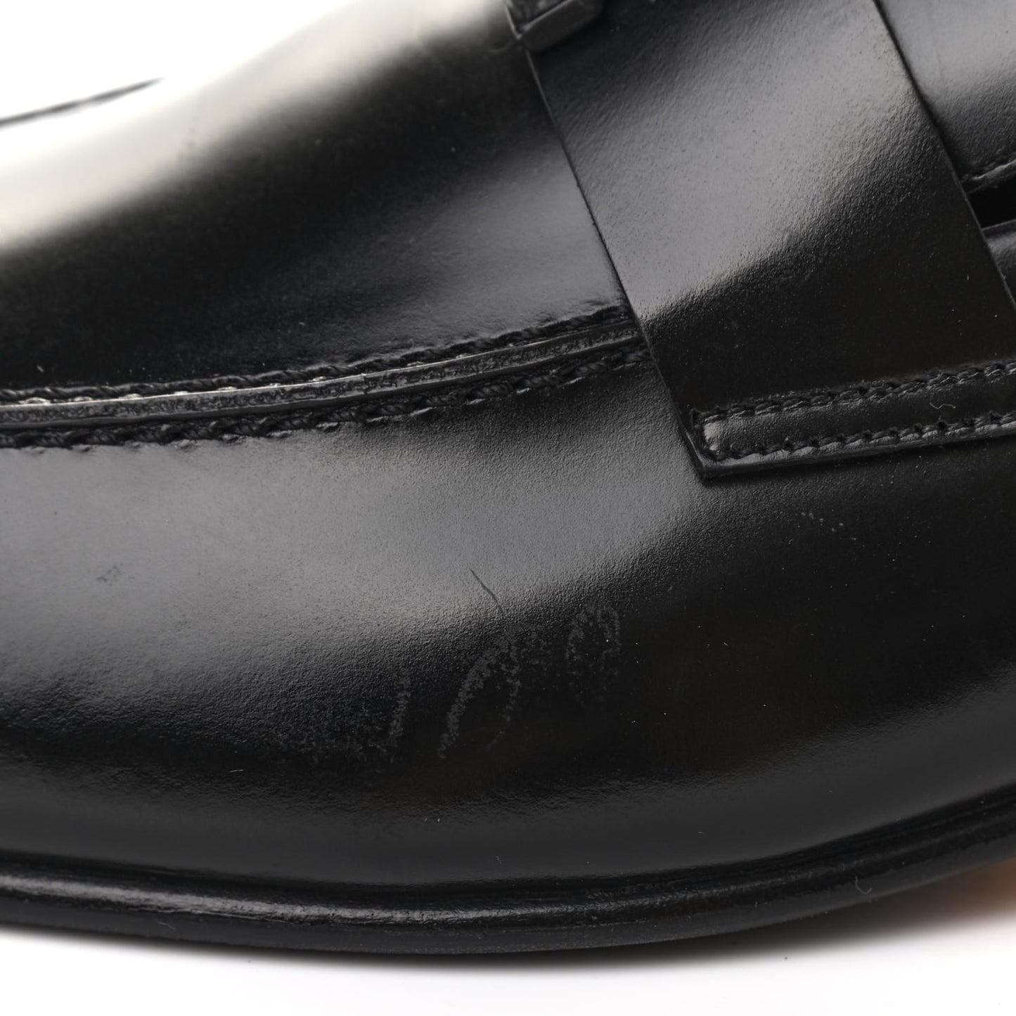 Goatskin Mens Paris Loafers 42.5 Black