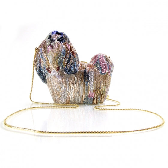 Crystal Yorkie Minaudiere Clutch